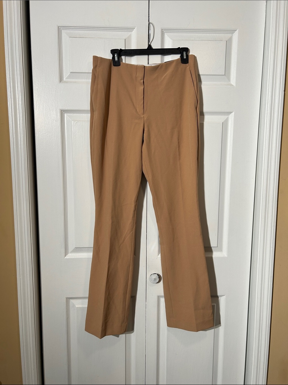 NWT EXPRESS Boot High Rise Tailored Pants - Camel - Size Medium stretch Twill